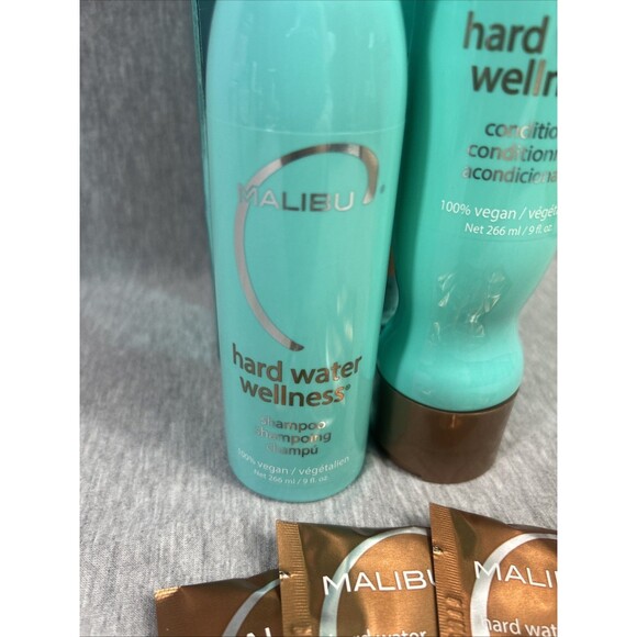 Malibu C Hard Water Wellness Kit,  Shampoo 9 oz, Conditioner 9 oz, 4 Wellness Pk - Picture 10 of 15